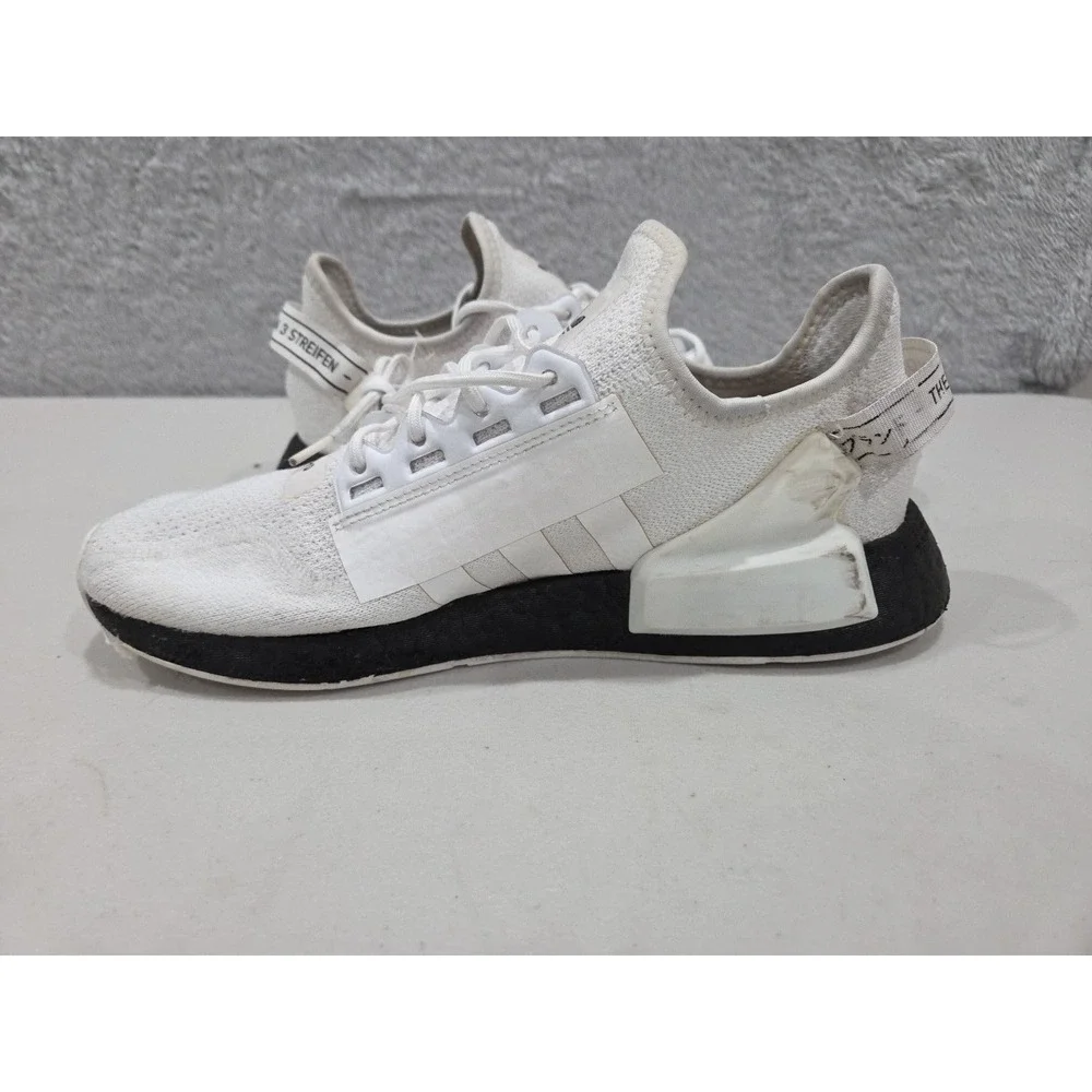 adidas NMD R1 V2 OVERBRANDED 2020 White Black H02537 Men's Sz 9.5
